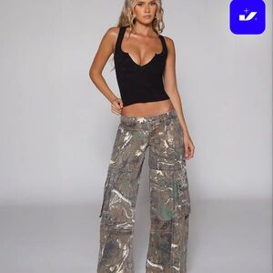 REVICE Camouflage The Amelia Pant / Oakland  Wide Leg Pant